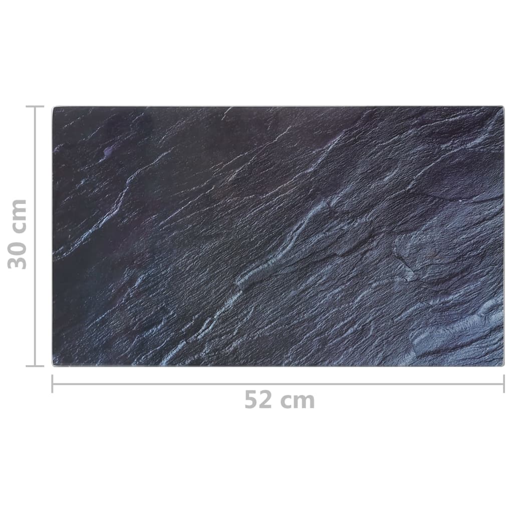 vidaXL Schneidebretter 2 Stk. in Natürlicher Steinoptik Hartglas