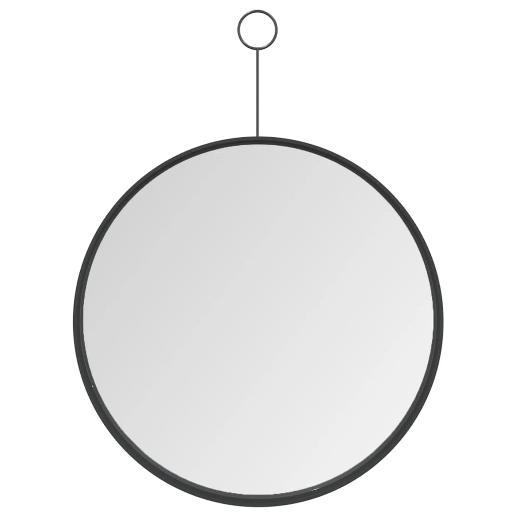 vidaXL Hängespiegel mit Haken Schwarz 30 cm