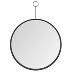 vidaXL Hängespiegel mit Haken Schwarz 30 cm