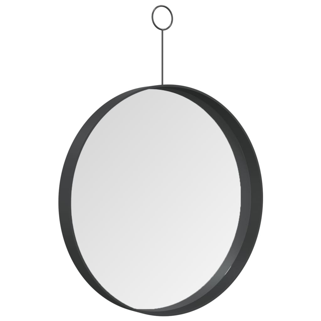vidaXL Hängespiegel mit Haken Schwarz 30 cm