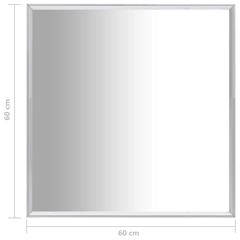vidaXL Spiegel Silbern 60x60 cm