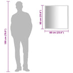 vidaXL Spiegel Silbern 60x60 cm