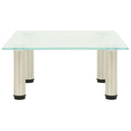 vidaXL TV-Tisch 40x35x17 cm Satiniertes Hartglas