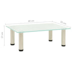 vidaXL TV-Tisch 40x35x17 cm Satiniertes Hartglas
