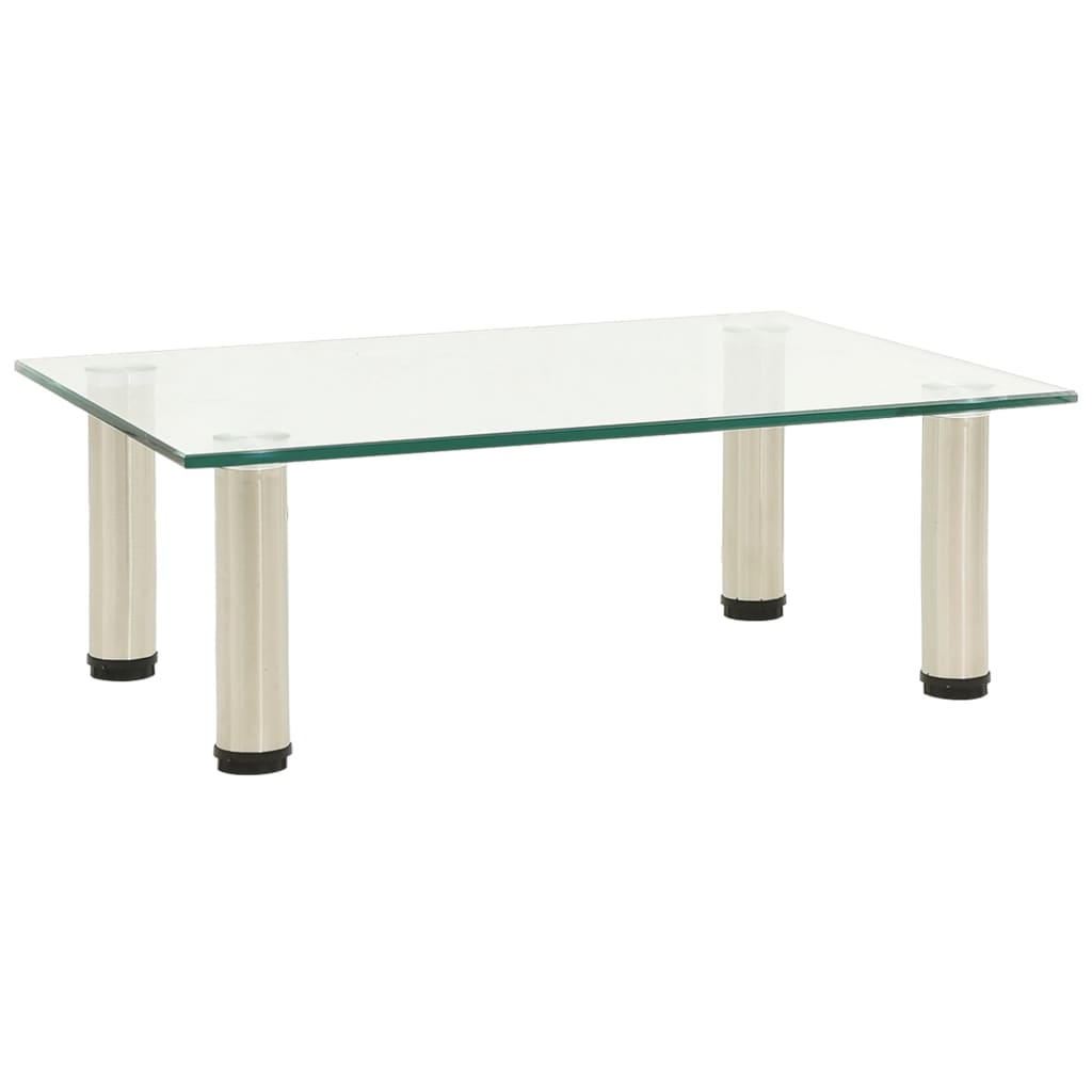 vidaXL TV-Tisch 40x35x17 cm Transparentes Hartglas