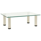 vidaXL TV-Tisch 40x35x17 cm Transparentes Hartglas