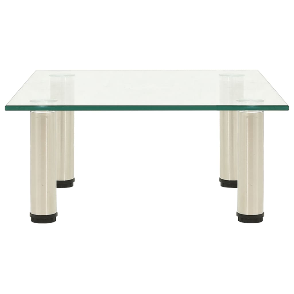 vidaXL TV-Tisch 40x35x17 cm Transparentes Hartglas