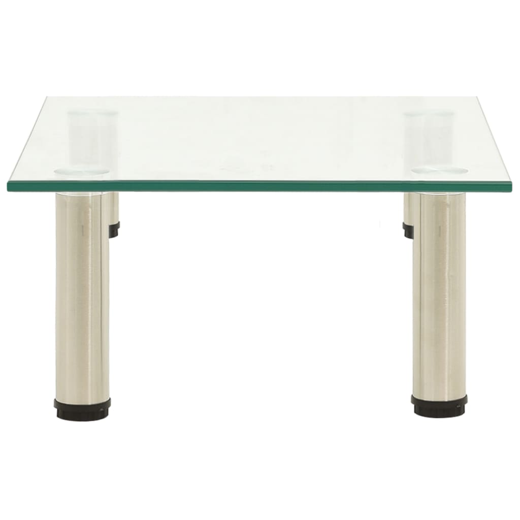 vidaXL TV-Tisch 40x35x17 cm Transparentes Hartglas