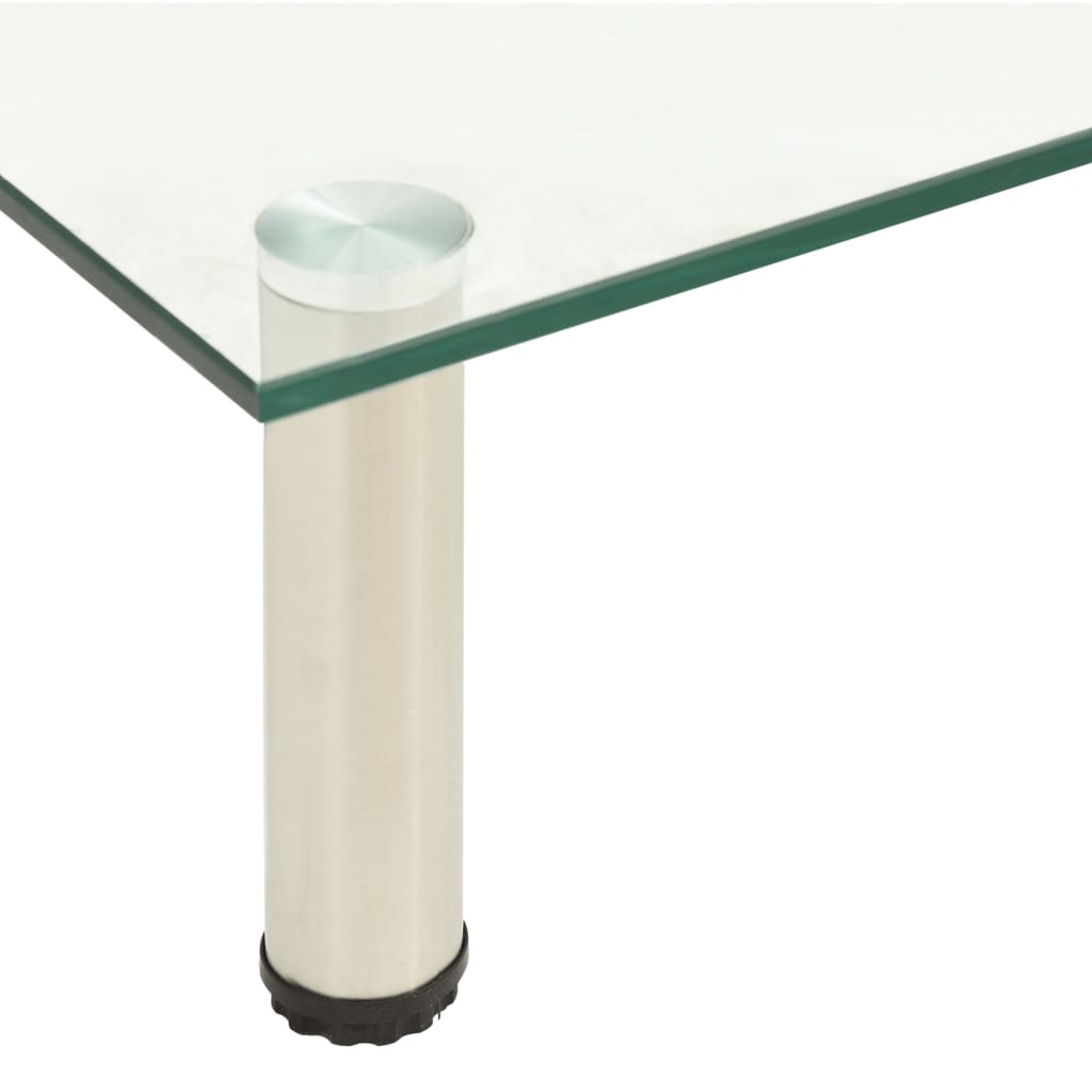 vidaXL TV-Tisch 40x35x17 cm Transparentes Hartglas
