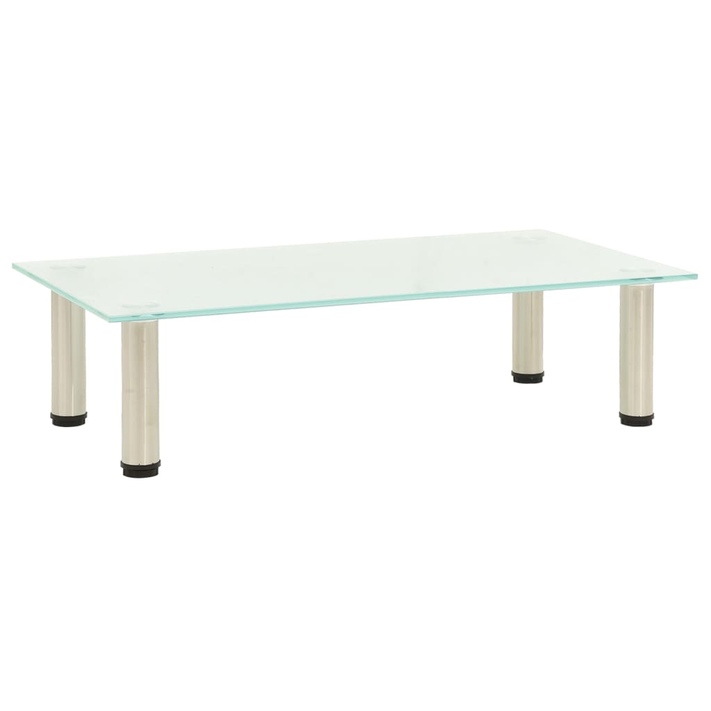 vidaXL TV-Tisch 40x35x17 cm Satiniertes Hartglas