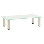 vidaXL TV-Tisch 40x35x17 cm Satiniertes Hartglas