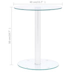 vidaXL Couchtisch Transparent 40 cm Hartglas