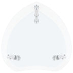 vidaXL Beistelltisch mit 2 Ablagen Transparent 38x38x50 cm Hartglas