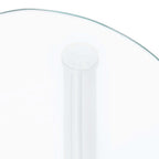 vidaXL Beistelltisch mit 2 Ablagen Transparent 38x38x50 cm Hartglas