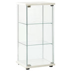 vidaXL Vitrine Hartglas Weiß