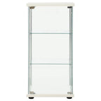 vidaXL Vitrine Hartglas Weiß