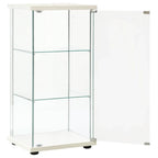 vidaXL Vitrine Hartglas Weiß