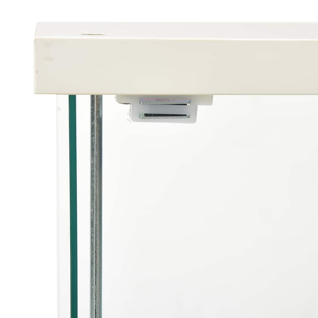 vidaXL Vitrine Hartglas Weiß