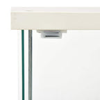 vidaXL Vitrine Hartglas Weiß