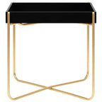 vidaXL Beistelltisch Schwarz und Golden 38x38x38,5 cm MDF