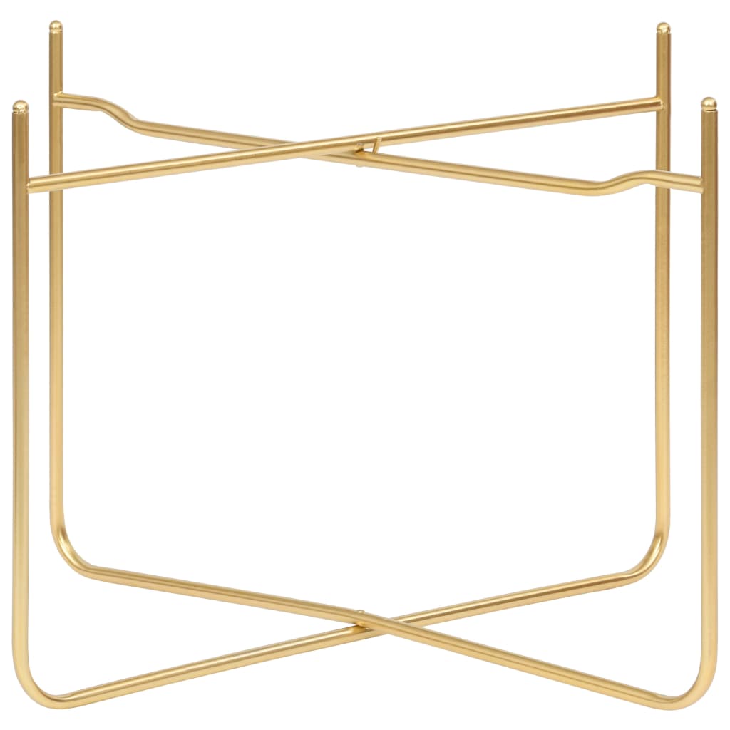 vidaXL Beistelltisch Schwarz und Golden 38x38x38,5 cm MDF