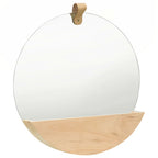 vidaXL Wandspiegel Kiefer Massivholz 35 cm