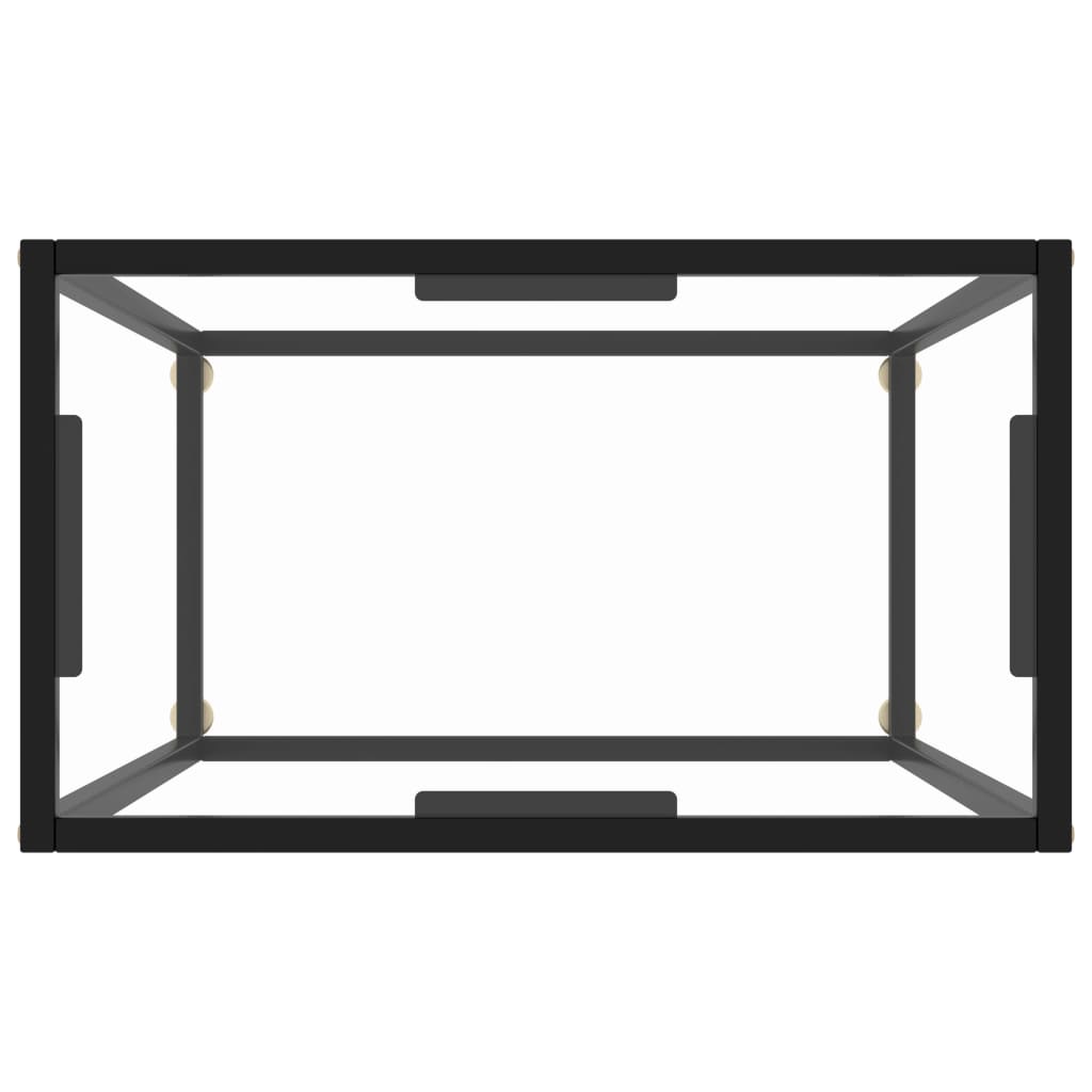 vidaXL Konsolentisch Transparent 60x35x75 cm Hartglas