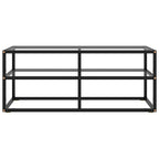 vidaXL TV-Schrank Schwarz mit Hartglas 100x40x40 cm