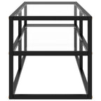vidaXL TV-Schrank Schwarz mit Hartglas 100x40x40 cm