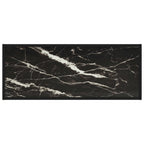 vidaXL TV-Schrank Schwarz mit Schwarzer Marmor-Optik Glas 100x40x40 cm