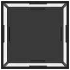 vidaXL Couchtisch Transparent und Schwarz 60x60x35 cm Hartglas