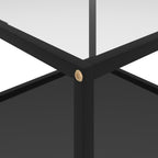 vidaXL Couchtisch Transparent und Schwarz 60x60x35 cm Hartglas