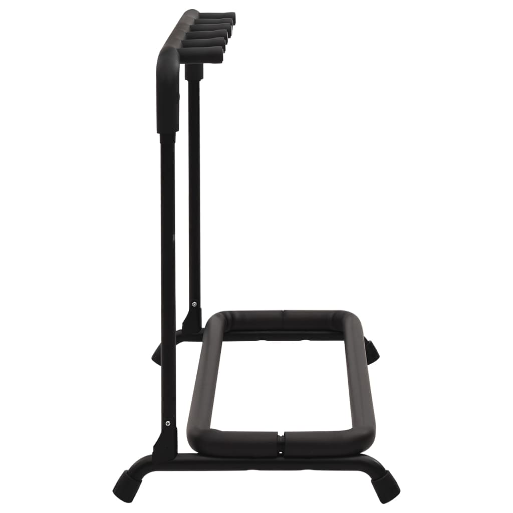 vidaXL Gitarrenständer Klappbar 5-fach Schwarz 74x41x66 cm Stahl