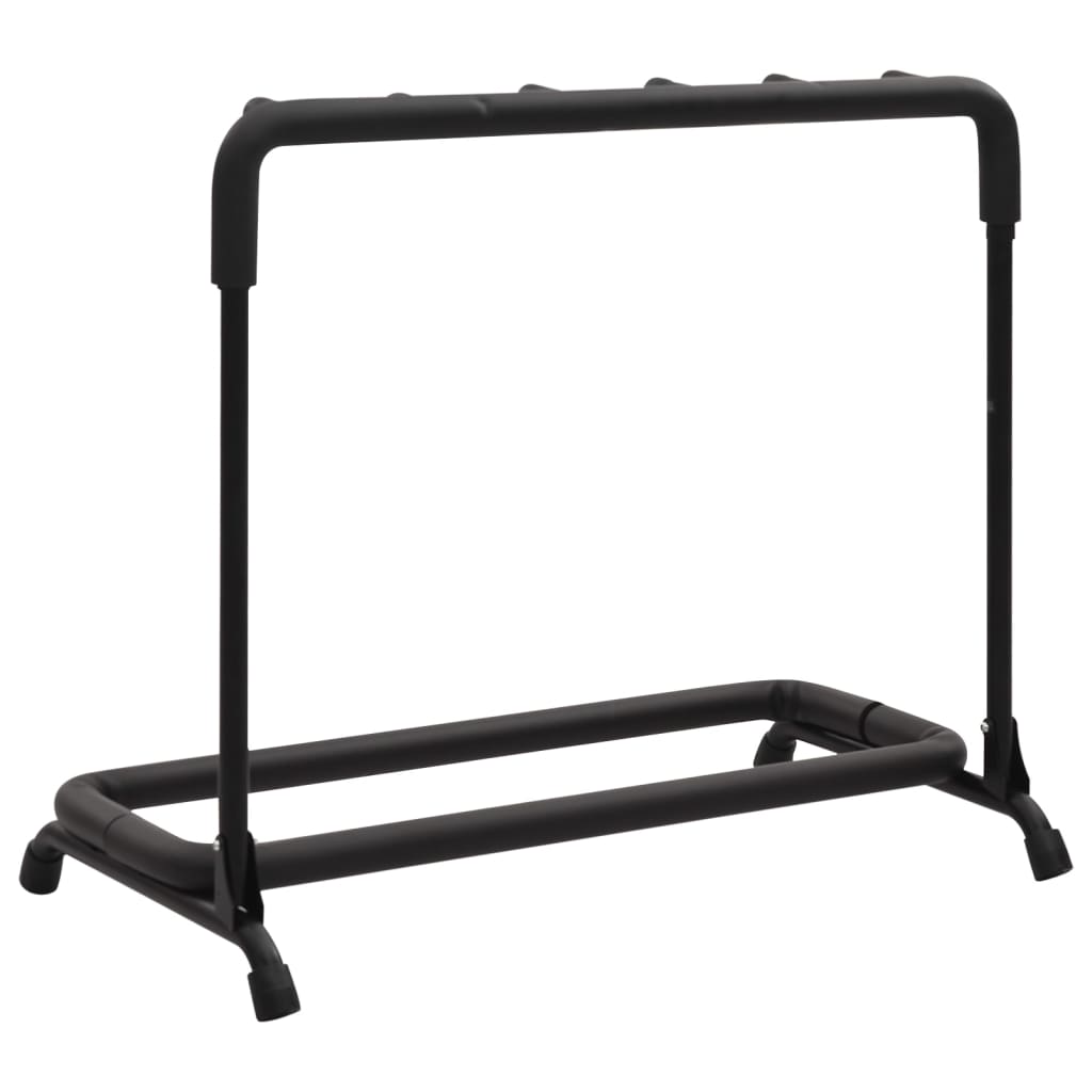 vidaXL Gitarrenständer Klappbar 5-fach Schwarz 74x41x66 cm Stahl