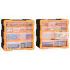 vidaXL Multi-Schubladen-Organizer 2 Stk. 12 Schubladen 26,5x16x26 cm