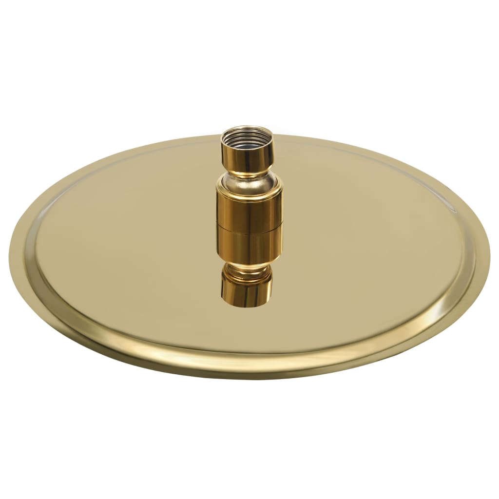 vidaXL Regenbrause Edelstahl 20 cm Rund Golden