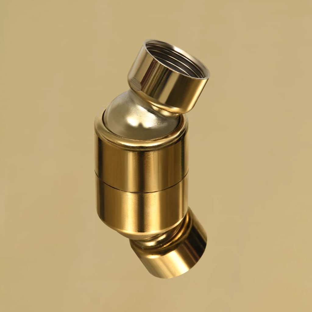vidaXL Regenbrause Edelstahl 20 cm Rund Golden