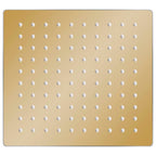 vidaXL Regenbrause Edelstahl 20x20 cm Quadrat Golden