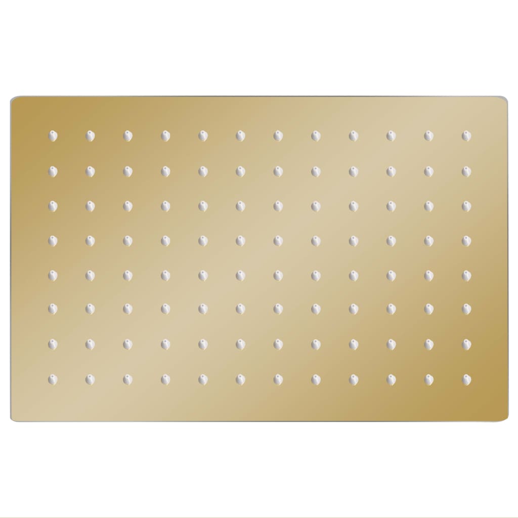 vidaXL Regenbrause Edelstahl 30x20 cm Rechteckig Golden