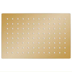 vidaXL Regenbrause Edelstahl 30x20 cm Rechteckig Golden