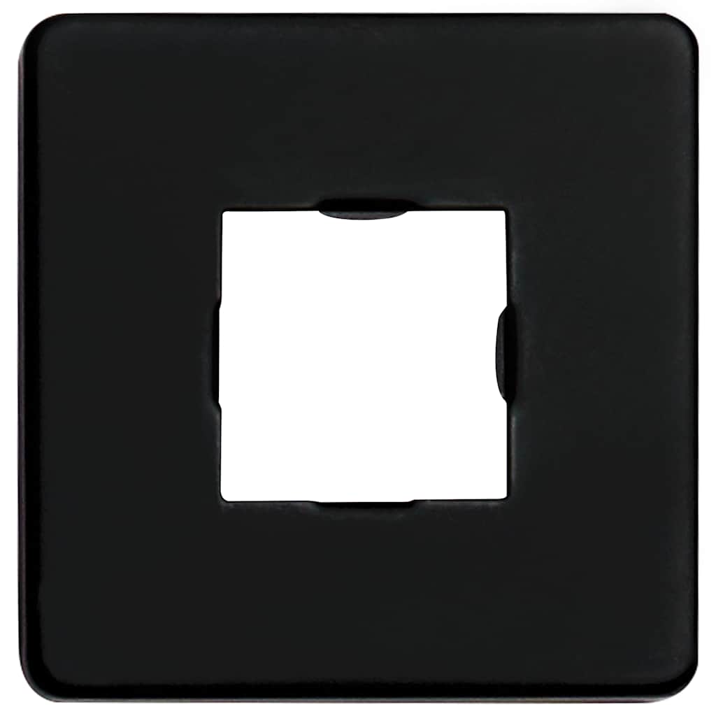 vidaXL Duscharm Quadratisch Edelstahl 201 Schwarz 40 cm