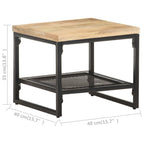 vidaXL Beistelltisch 40x40x35 cm Massivholz Mango
