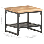 vidaXL Beistelltisch 40x40x35 cm Akazie Massivholz