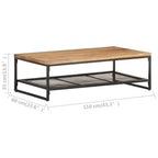vidaXL Couchtisch 110x60x35 cm Akazie Massivholz