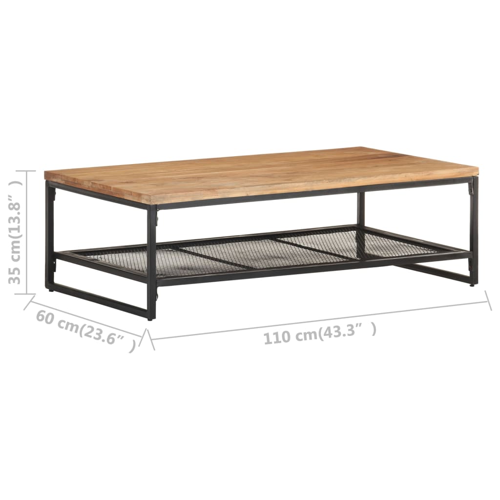 vidaXL Couchtisch 110x60x35 cm Akazie Massivholz
