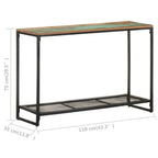 vidaXL Konsolentisch 110x35x75 cm Recyceltes Massivholz