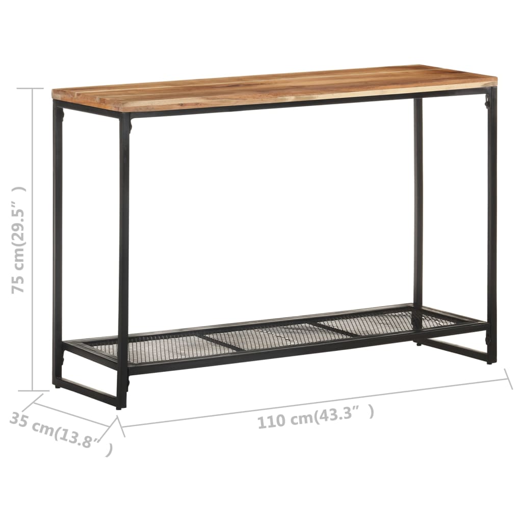 vidaXL Konsolentisch 110x35x75 cm Akazie Massivholz
