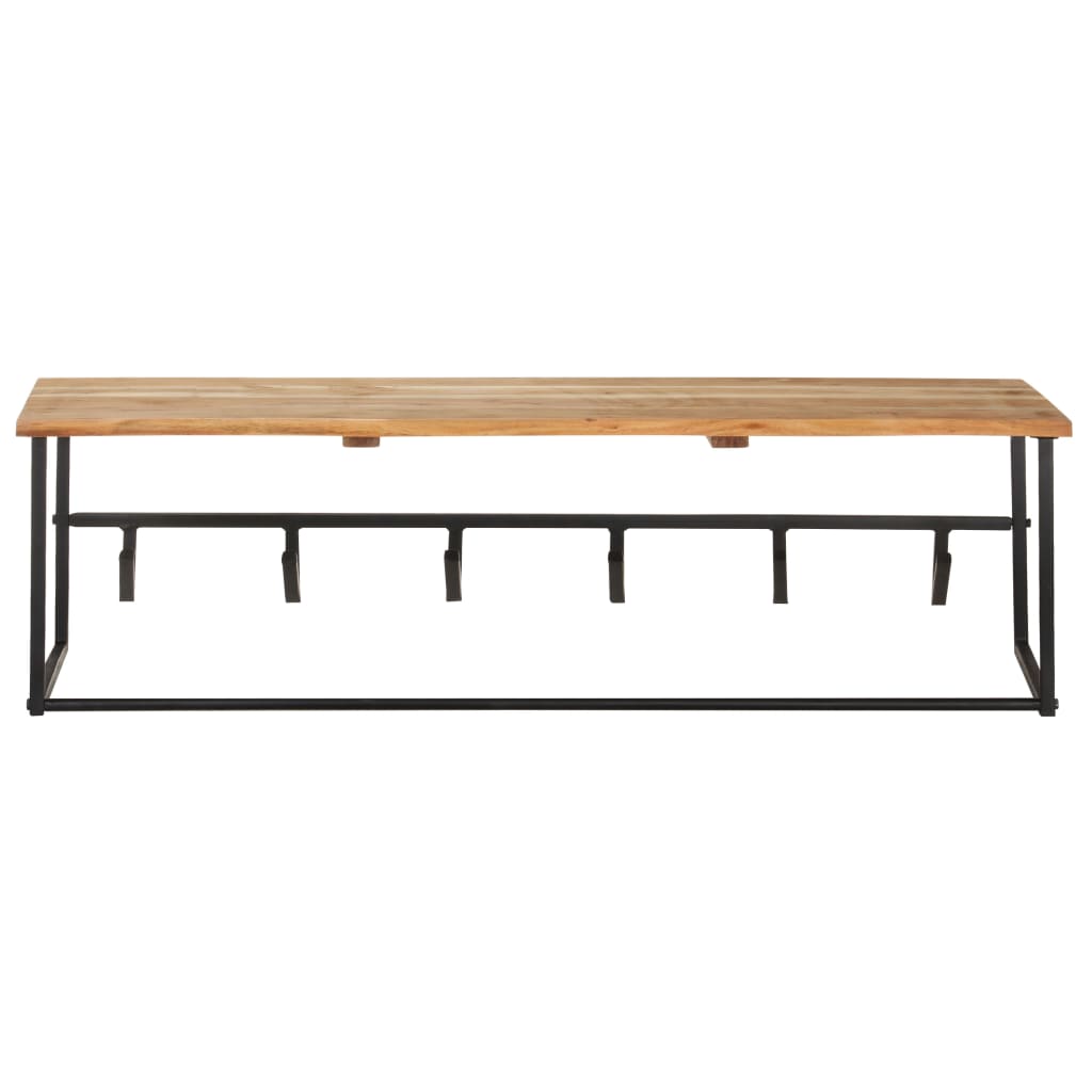 vidaXL Garderobe mit Naturkante 100x34x38 cm Massivholz Akazie