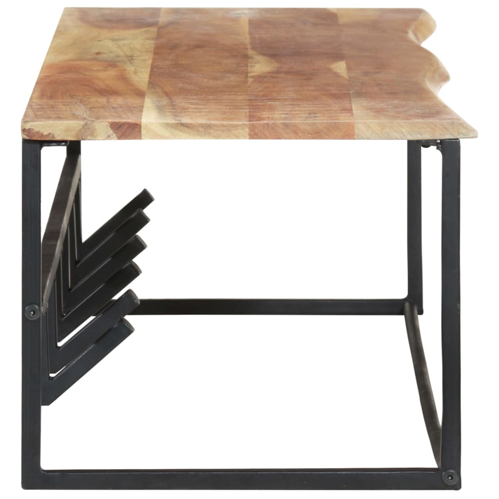 vidaXL Garderobe mit Naturkante 100x34x38 cm Massivholz Akazie