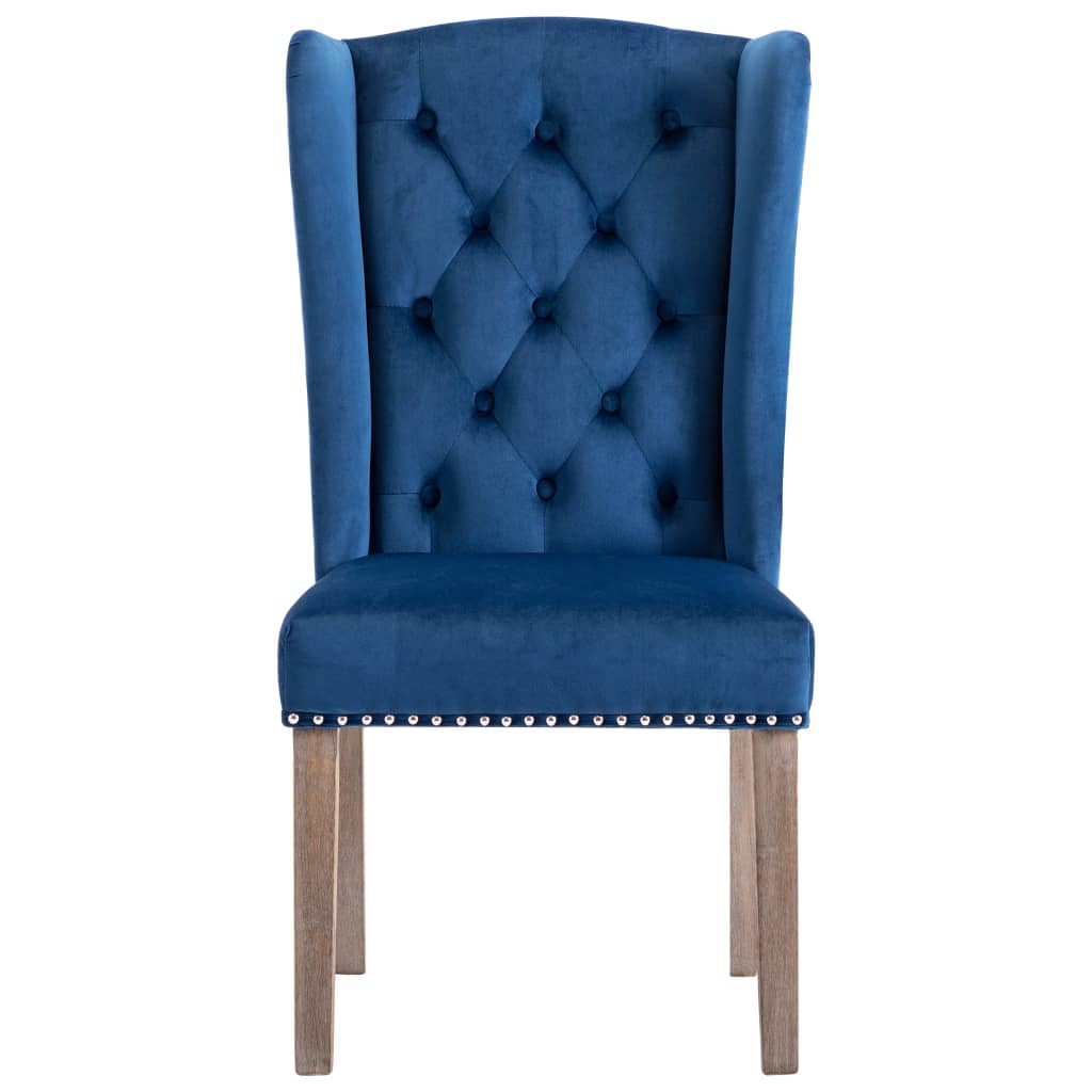vidaXL Esszimmerstühle 4 Stk. Blau Samt
